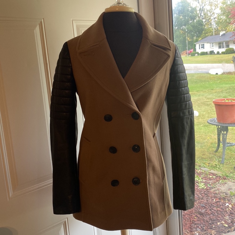 Mackage Lora Leather Sleeves Coat size: S